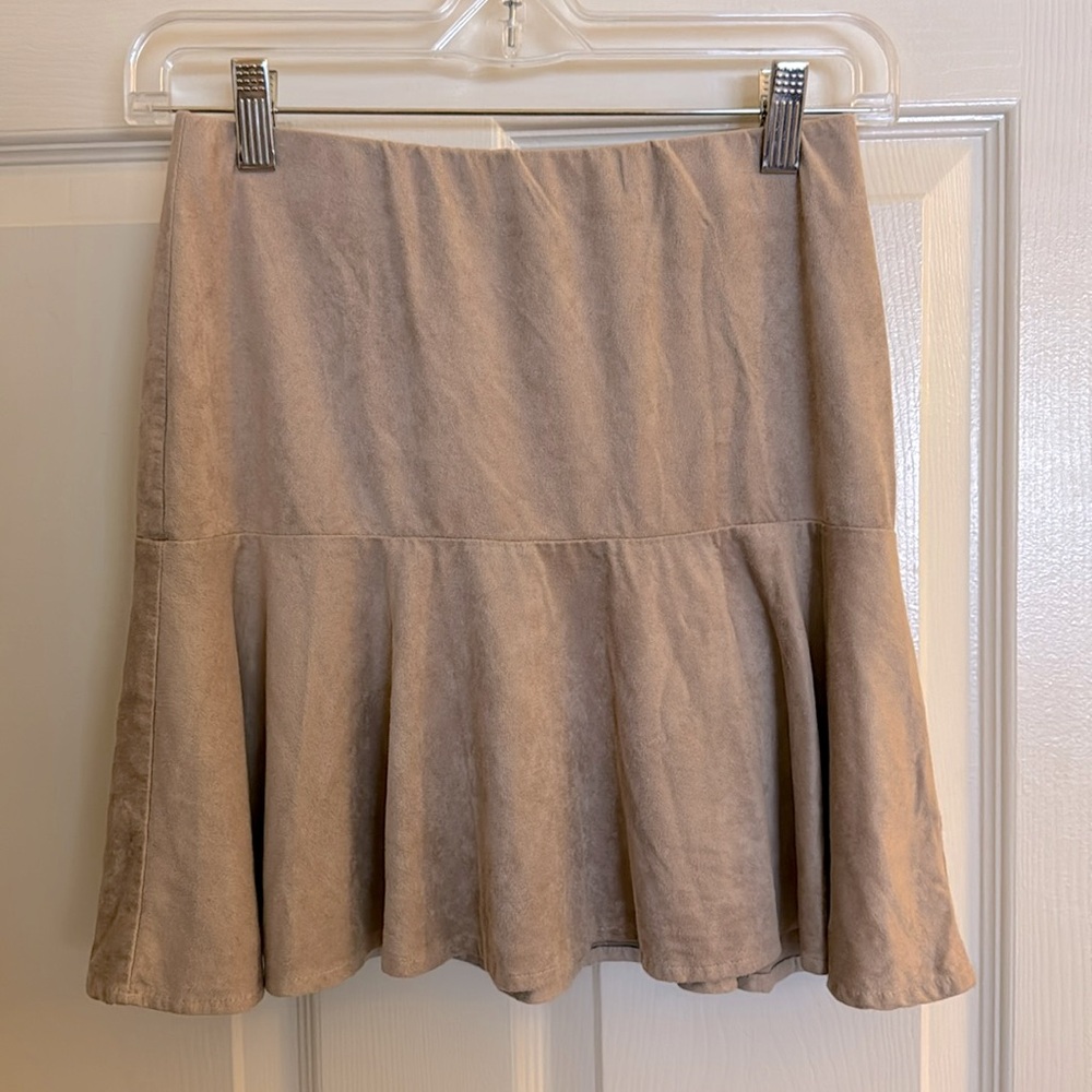 Soft Suede Brownish Beige Skirt